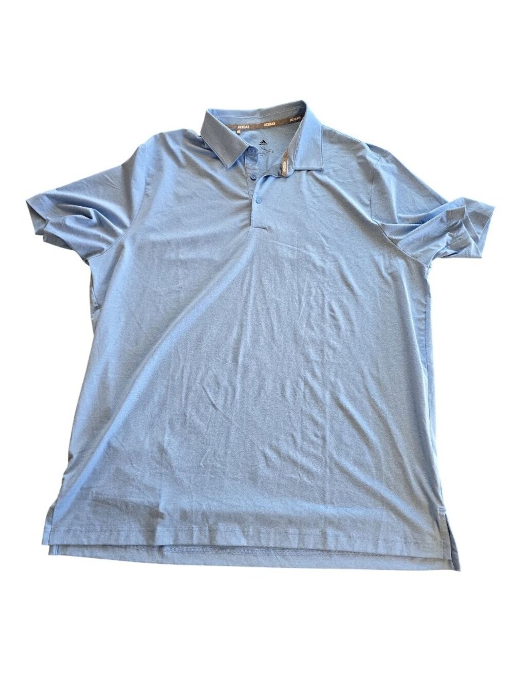 Adidas Men's Polo Shirt Blue XL Lightweight Short-Sleeve Collared Casual